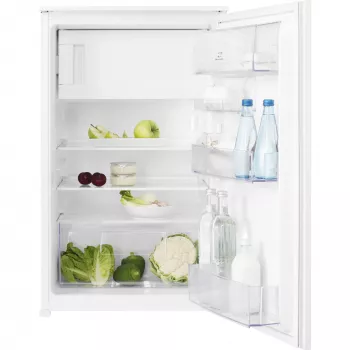Lodówka do zabudowy Electrolux LFB2AE88S1 — 278 L, zamrażalnik górny, chłodziarka 109 L, biała, drzwi odwracalne, szerokość 56 cm