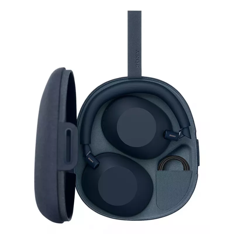 Słuchawki nauszne Sony WH-1000XM6 przewodowe i bezprzewodowe Bluetooth USB-C 4–40000 Hz zasięg 10 m kabel 1,2 m Niebieski