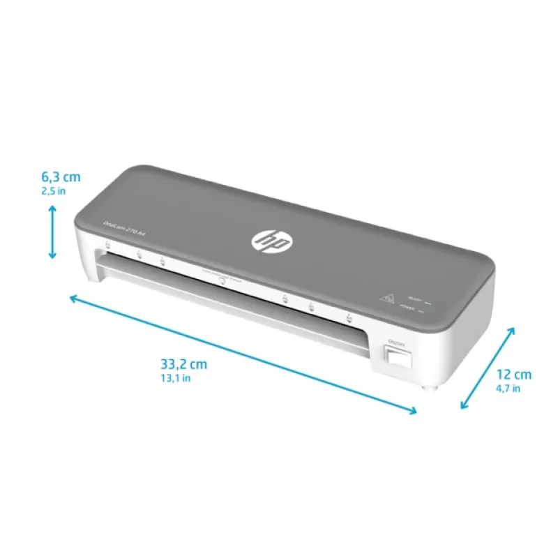 HP OneLam 270 A4 Laminator na gorąco 270 mm/min Szary, Biały
