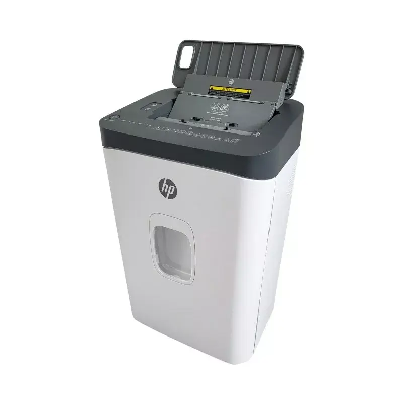 Niszczarka HP ONESHRED Auto 200CC — automatyczne podawanie 200 arkuszy, ścinki mikro P-4, kosz 28 l, biało-szara