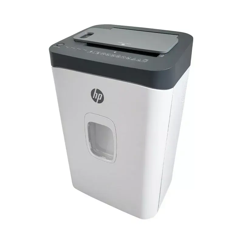 Niszczarka HP ONESHRED Auto 200CC — automatyczne podawanie 200 arkuszy, ścinki mikro P-4, kosz 28 l, biało-szara