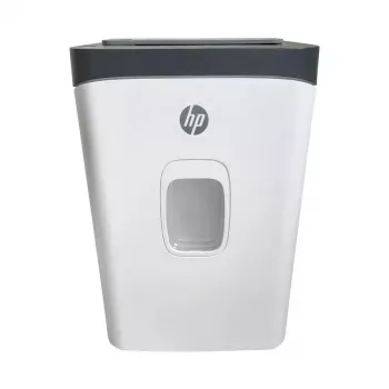 Niszczarka HP ONESHRED Auto 200CC — automatyczne podawanie 200 arkuszy, ścinki mikro P-4, kosz 28 l, biało-szara