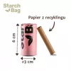 Kompostowalne worki na odchody Starch Bag STARCHBAG BIO liliowe, włókna roślinne, 8 × 15 szt.