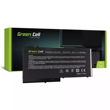 Bateria zielony Cell DE117 do DELL Latitude 11 3150/3160, 12/ E5250/E5270 — LiPo 11,1 V 3400 mAh, 4 ogniwa, czarna