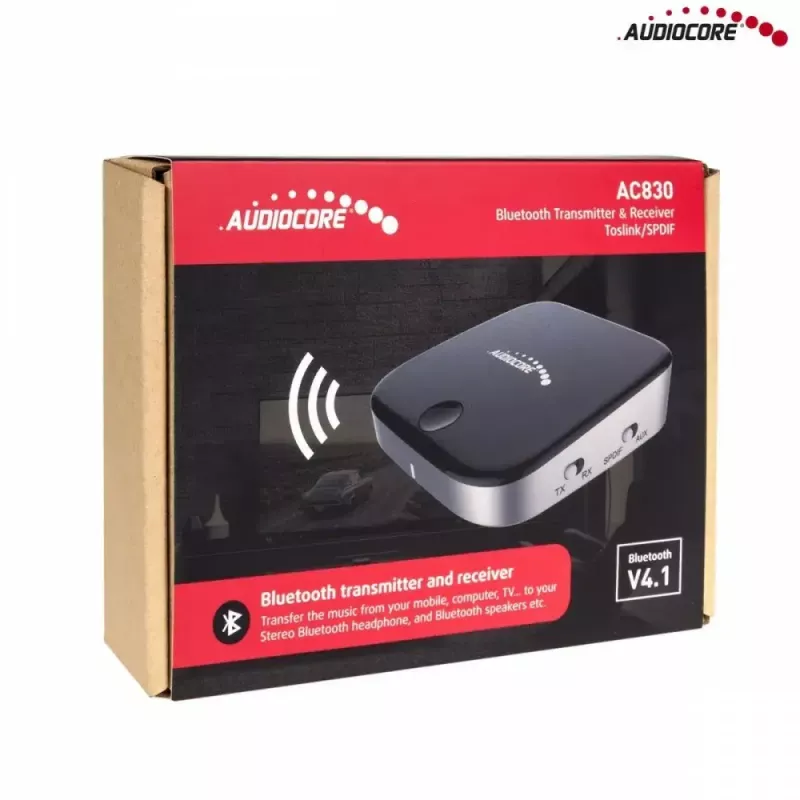 Audiocore AC830 (Baseus Qiyin) odbiornik Bluetooth 5.0 AUX, czarny