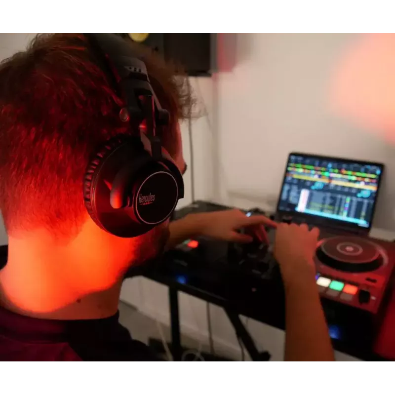 Słuchawki Hercules HDP DJ60 przewodowe nauszne z pałąkiem na głowę do muzyki czarne