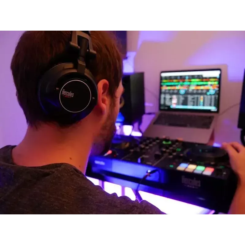Słuchawki Hercules HDP DJ60 przewodowe nauszne z pałąkiem na głowę do muzyki czarne