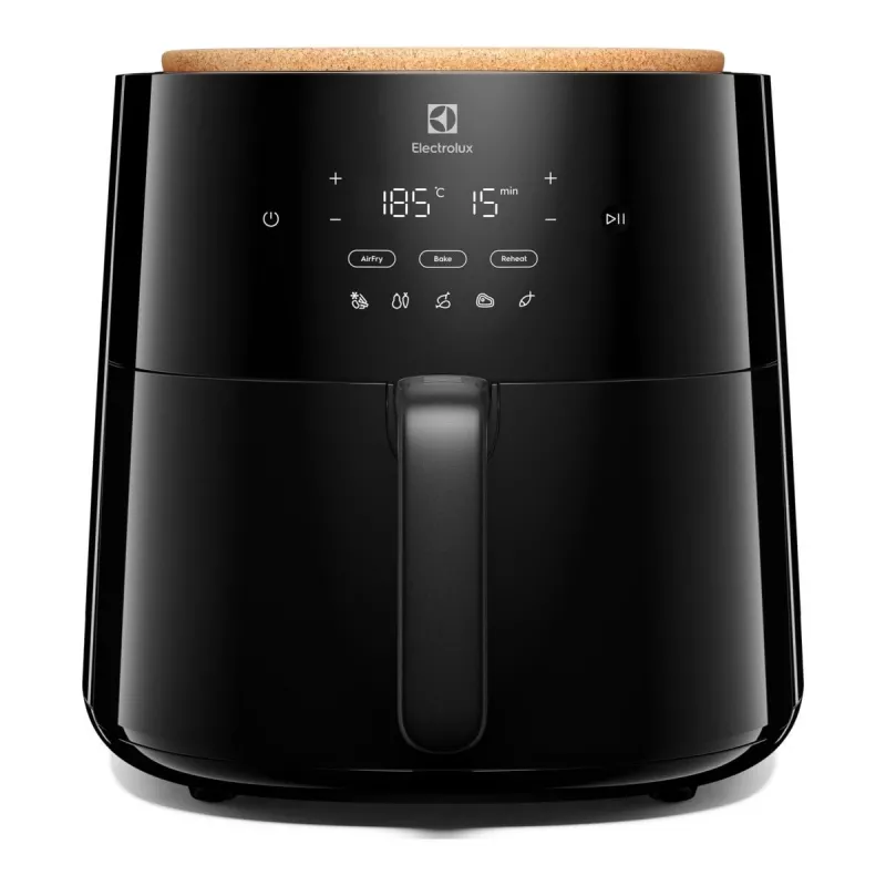 Gorący frytkownica powietrzna Electrolux EAF7B – 6,8 l, 1800 W, sterowanie dotykowe, 8 programów, maks. 200°C, czarny