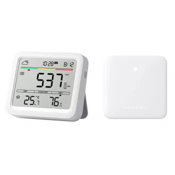 Monitor CO2 Switchbot Meter Pro — Pomiar CO2, temperatury i wilgotności, LCD, bateria (AA), obudowa ABS, 5 V, zakres temp. -20–80°C