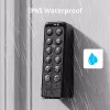 Inteligentny zamek do drzwi SwitchBot Keypad Touch — dostęp za pomocą kodu i odcisku palca, czarny, baterie CR123A, bezprzewodowy, 38×36×112 mm
