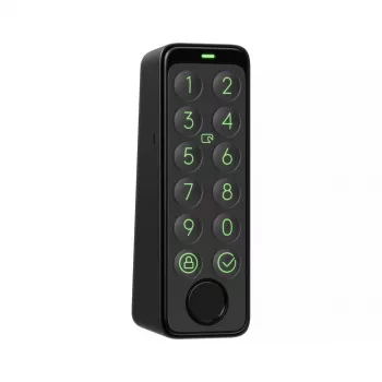 Inteligentny zamek do drzwi SwitchBot Keypad Touch — dostęp za pomocą kodu i odcisku palca, czarny, baterie CR123A, bezprzewodowy, 38×36×112 mm