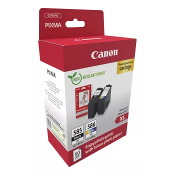 Canon PG-585XL/CL-586 PVP wkład atramentowy 2 szt. Oryginalny Wysoka Wydajność Czarny, Cyjan, magenta, Żółty