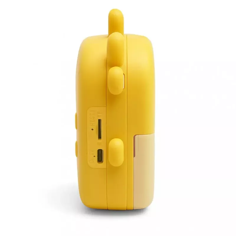 Aparat cyfrowy dla dzieci MEDIA-TECH SNAPI MT4108 — 8 MP interpolowane, LCD 1280x720, 1000 mAh, USB-C, slot microSD, żółty