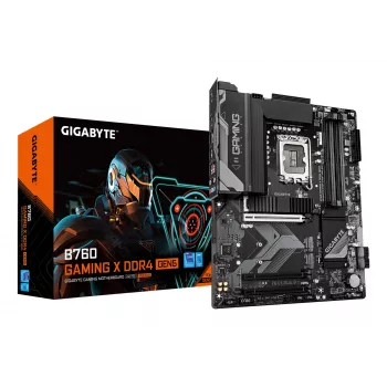 Płyta główna GIGABYTE B760 GAMING X DDR4 GEN5 - obsługuje procesory Intel Core 14. generacji, VRM 8+1+1 faz, do 5333 MHz DDR4 (OC), 3x PCIe 4.0 M.2, 2.5GbE LAN, USB 3.2 Gen 2