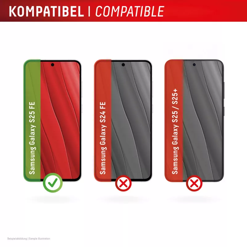 Przezroczyste hartowane szkło ochronne na ekran/tył e.v.i. 02204 do Samsung Galaxy S25 FE, transparentne, 1 szt.