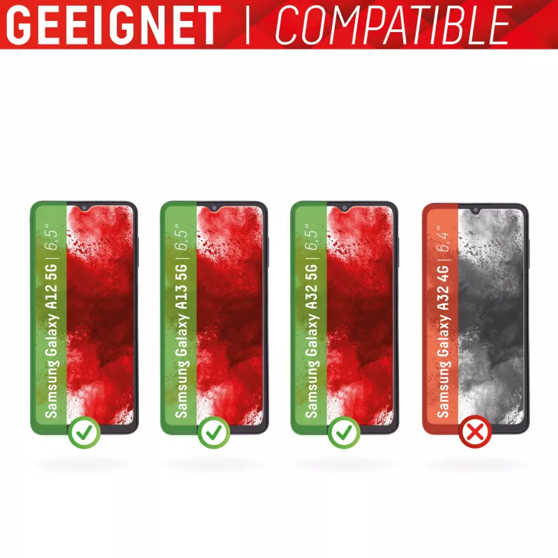 Displex Smart Glass (9H) do Samsung Galaxy A12/A13/A32 5G, naklejka montażowa, niezniszczalne, ultracienkie, niewidoczne