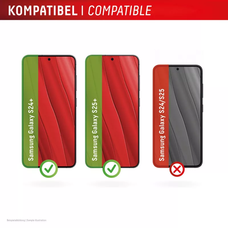 Displex Full Cover Screen Protector (10H) do Samsung Galaxy S24+/S25+, Eco Mounting Frame, Full Cover