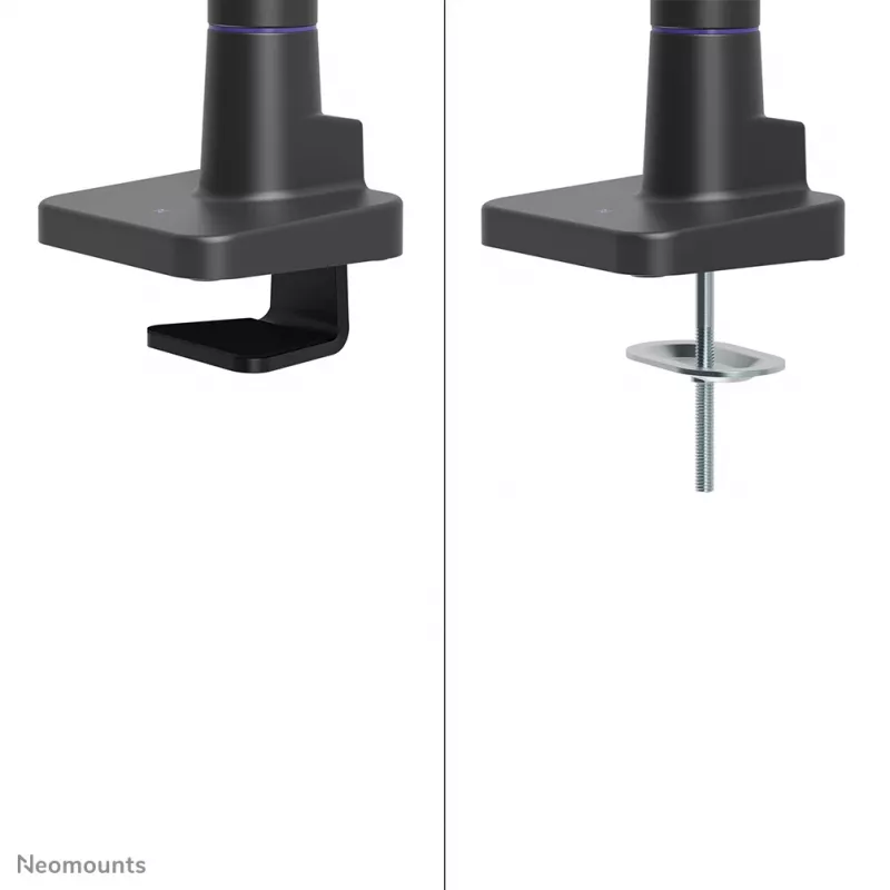 Neomounts DS70-256BL1 ramię do monitora gamingowego do ekranów 24–57 cali, sprężyna gazowa, Topfix, udźwig 30 kg, VESA 75–200 mm