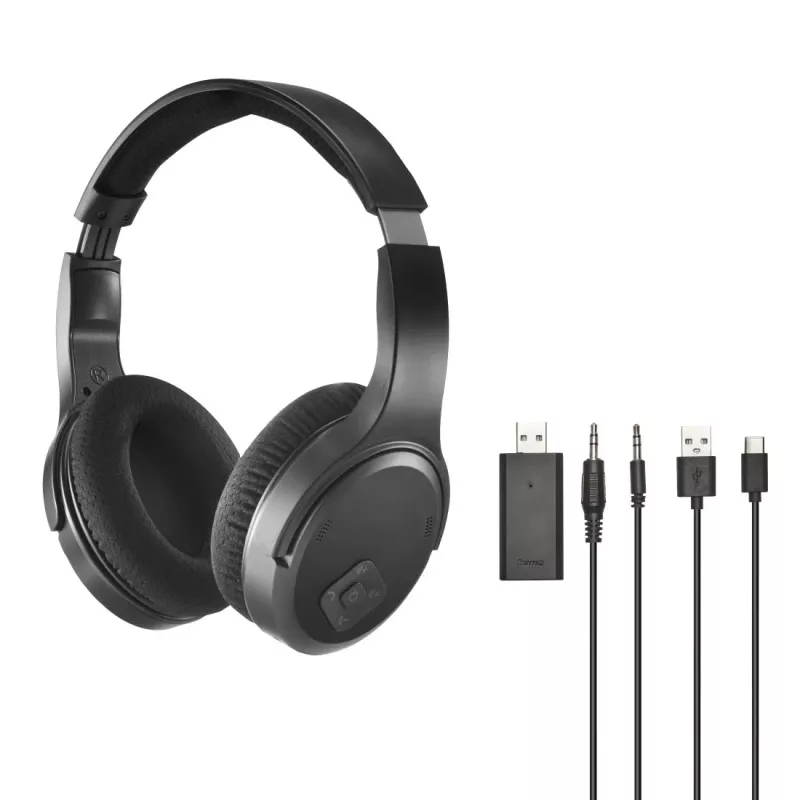 Słuchawki Hama 00221847 przewodowe i bezprzewodowe Bluetooth czarne