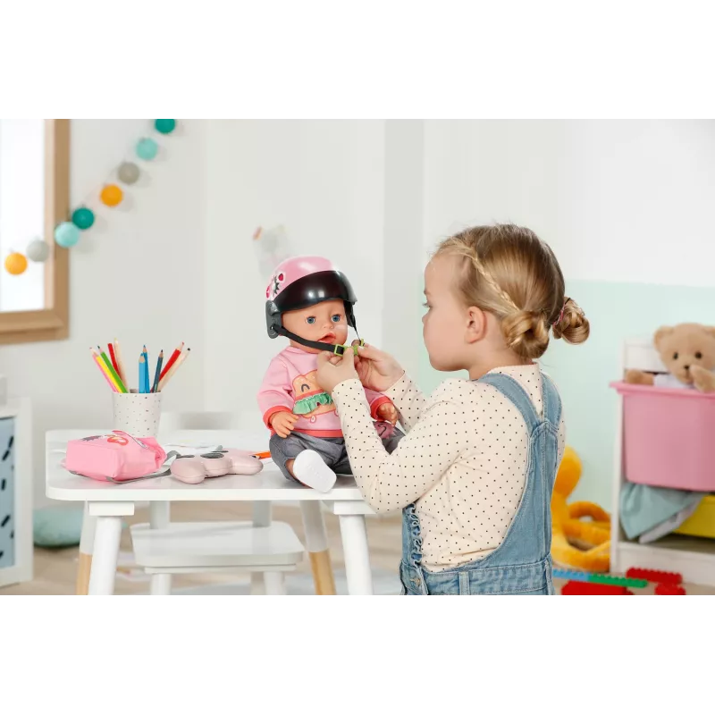 Kask dla lalki ZAPF BABY born E-Scooter Helmet 43 cm — tekstylia/tworzywo sztuczne, wielokolorowy, wiek 3–12 lat