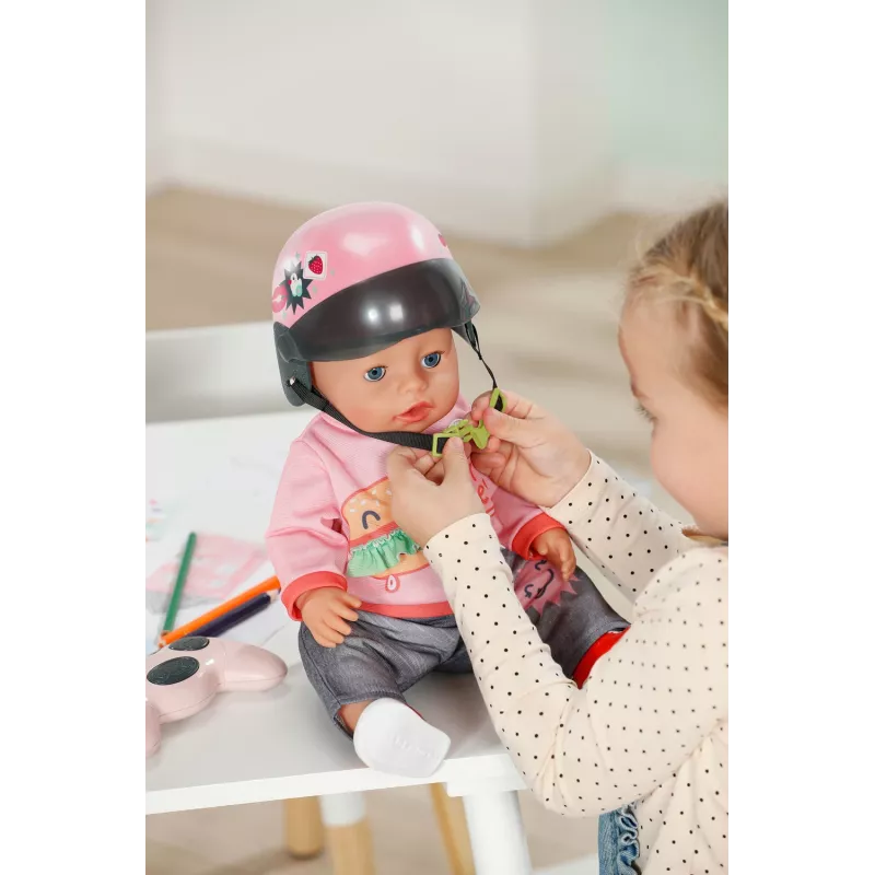 Kask dla lalki ZAPF BABY born E-Scooter Helmet 43 cm — tekstylia/tworzywo sztuczne, wielokolorowy, wiek 3–12 lat