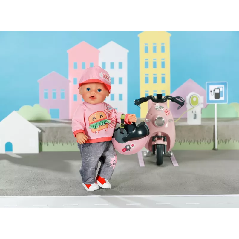 Kask dla lalki ZAPF BABY born E-Scooter Helmet 43 cm — tekstylia/tworzywo sztuczne, wielokolorowy, wiek 3–12 lat