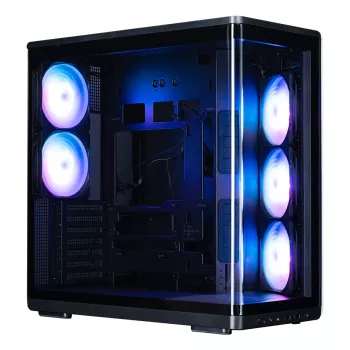 ZALMAN P60 Czarny obudowa PC Midi Tower — ATX/Mini-ITX, szkło hartowane, 3 wentylatory boczne 120 mm + 2 wentylatory tylne 120 mm, 290×475×478 mm