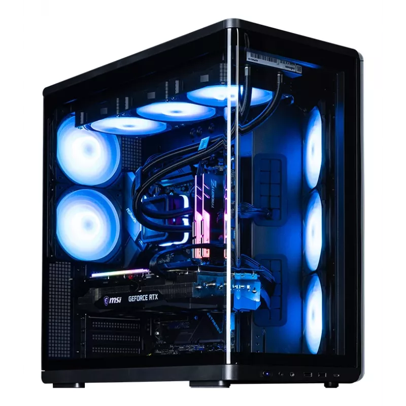 ZALMAN P60 Czarny obudowa PC Midi Tower — ATX/Mini-ITX, szkło hartowane, 3 wentylatory boczne 120 mm + 2 wentylatory tylne 120 mm, 290×475×478 mm