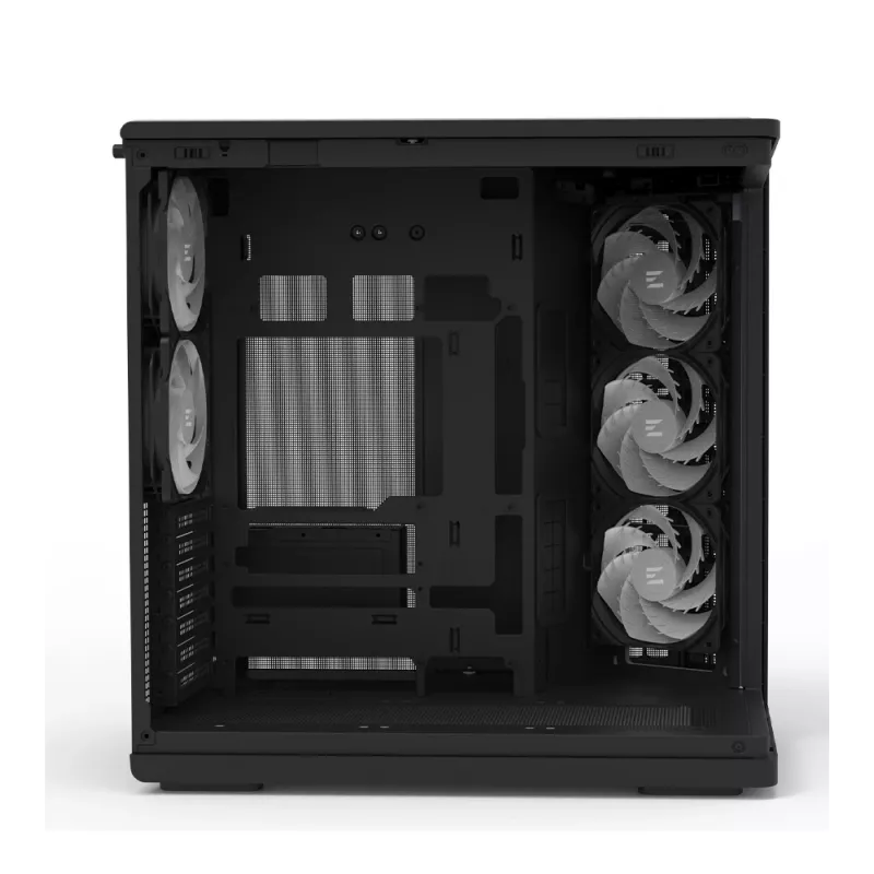 ZALMAN P60 Czarny obudowa PC Midi Tower — ATX/Mini-ITX, szkło hartowane, 3 wentylatory boczne 120 mm + 2 wentylatory tylne 120 mm, 290×475×478 mm