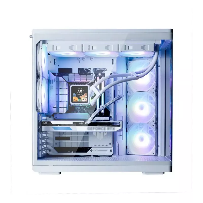 Obudowa PC ZALMAN P60 Mid-Tower z 5 wentylatorami ARGB, biała