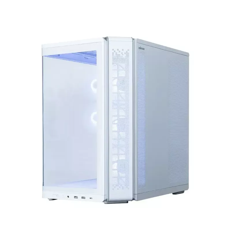 Obudowa PC ZALMAN P60 Mid-Tower z 5 wentylatorami ARGB, biała