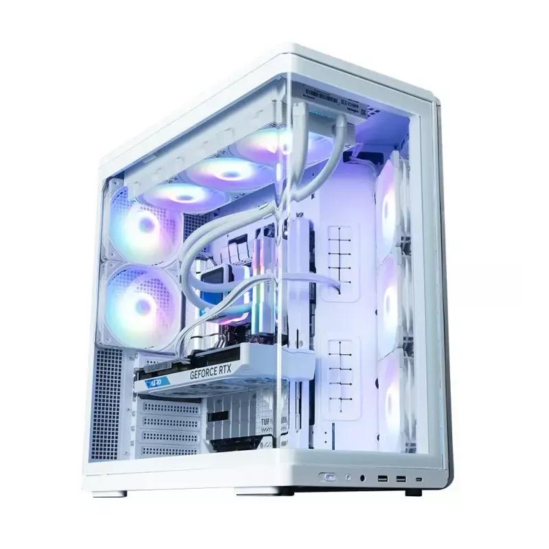 Obudowa PC ZALMAN P60 Mid-Tower z 5 wentylatorami ARGB, biała