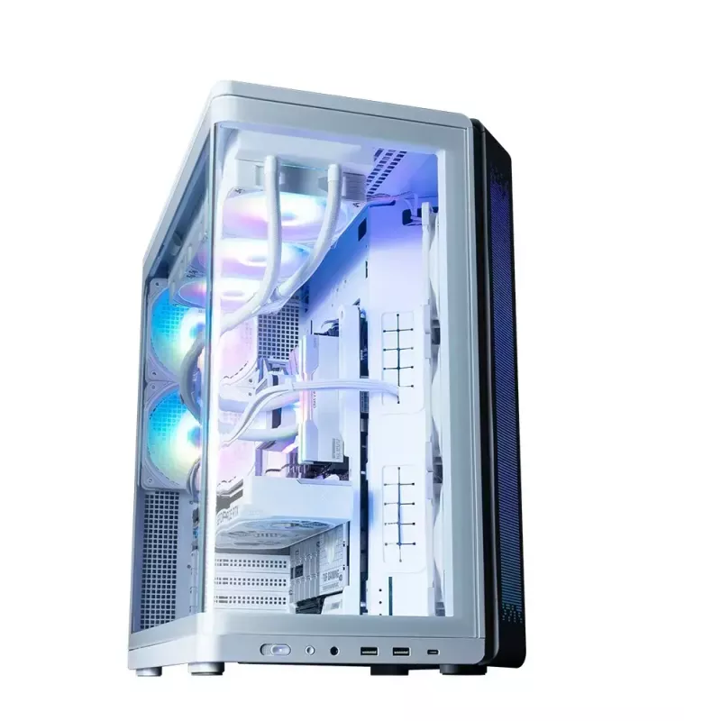 Obudowa PC ZALMAN P60 Mid-Tower z 5 wentylatorami ARGB, biała