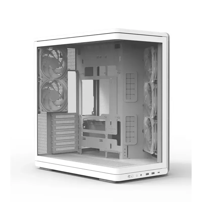 Obudowa PC ZALMAN P60 Mid-Tower z 5 wentylatorami ARGB, biała