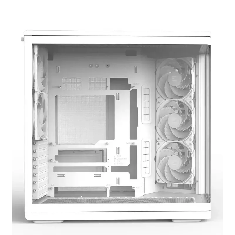 Obudowa PC ZALMAN P60 Mid-Tower z 5 wentylatorami ARGB, biała