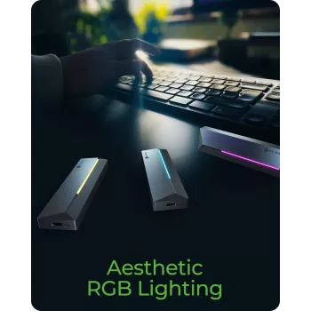Obudowa ICY BOX M.2 SATA/NVMe SSD z USB 3.2 Gen 2 Type-C i podświetleniem RGB
