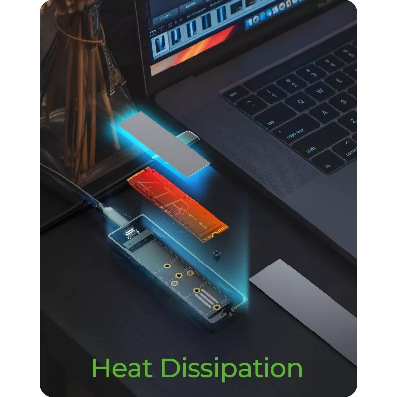 Obudowa ICY BOX M.2 SATA/NVMe SSD z USB 3.2 Gen 2 Type-C i podświetleniem RGB