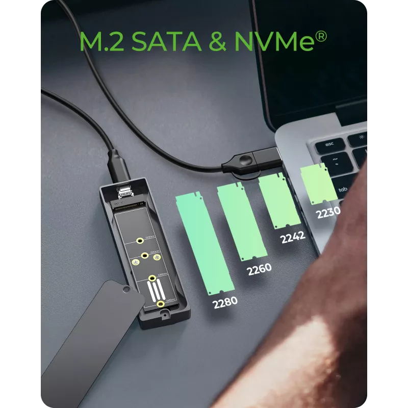 Obudowa ICY BOX M.2 SATA/NVMe SSD z USB 3.2 Gen 2 Type-C i podświetleniem RGB