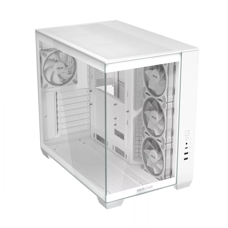 Obudowa PC ASUS A32 PLUS/WT/TG/ARGB Mid Tower, biała, ATX, szkło hartowane, ARGB, USB-C, obsługa GPU do 420 mm