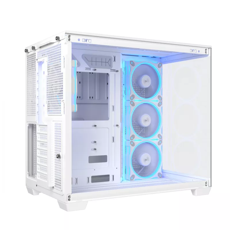 Obudowa PC ASUS A32 PLUS/WT/TG/ARGB Mid Tower, biała, ATX, szkło hartowane, ARGB, USB-C, obsługa GPU do 420 mm