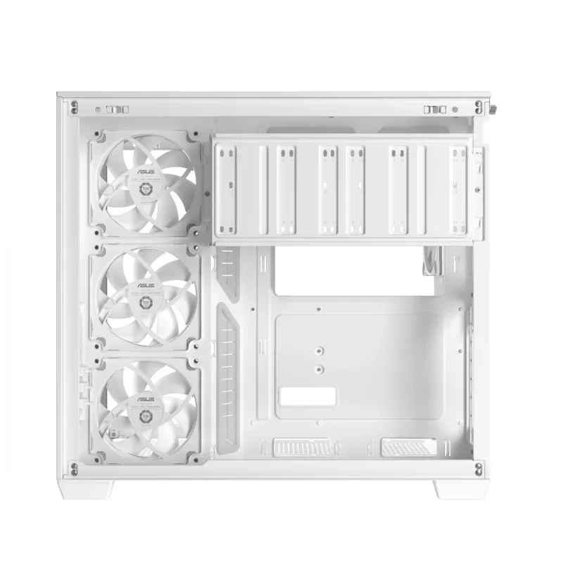 Obudowa PC ASUS A32 PLUS/WT/TG/ARGB Mid Tower, biała, ATX, szkło hartowane, ARGB, USB-C, obsługa GPU do 420 mm
