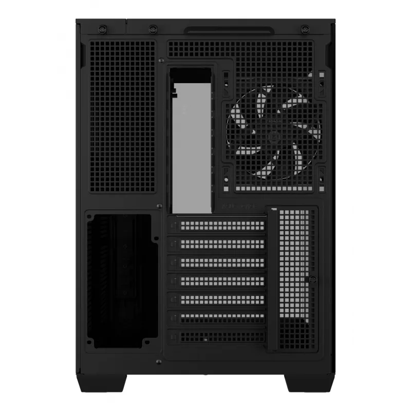 Obudowa PC ASUS A32 PLUS ATX, czarna — szkło hartowane, wentylatory RGB, USB-C, obsługuje ATX/Micro-ATX/Mini-ITX