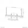Neomounts Zestaw półki na laptopa AV45-500BL do ekranów 43–110 cali, VESA do 600x400, maks. 2,5 kg, 900×242×640 mm