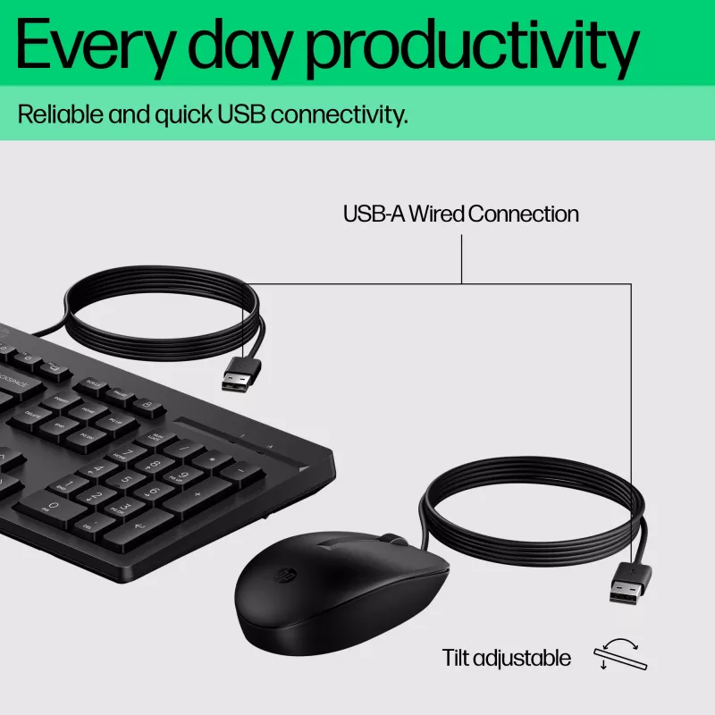 Zestaw mysz i klawiatura przewodowa HP 225 G2 USB