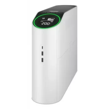 APC Back-UPS Pro, 2200VA/1320W, Tower, 230V, 4x Schuko i 2x wyjścia IEC C13, Podświetlenie RGB, Czysta fala sinusoidalna, Arctic (biały)
