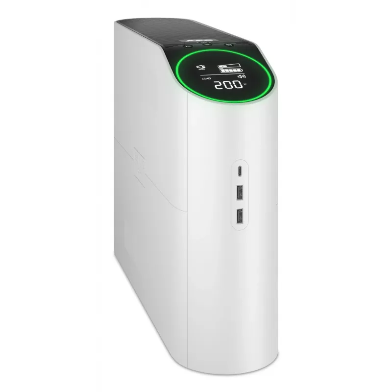 APC Back-UPS Pro, 2200VA/1320W, Tower, 230V, 4x Schuko i 2x wyjścia IEC C13, Podświetlenie RGB, Czysta fala sinusoidalna, Arctic (biały)