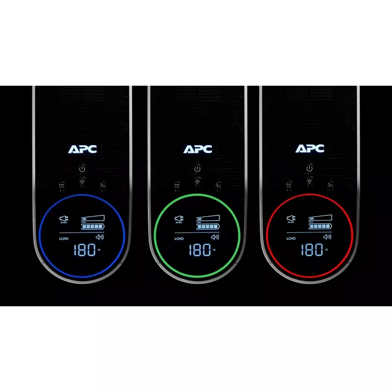 APC Back-UPS Pro, 2200VA/1320W, Tower, 230V, 4x Schuko i 2x wyjścia IEC C13, Podświetlenie RGB, Czysta fala sinusoidalna, Arctic (biały)