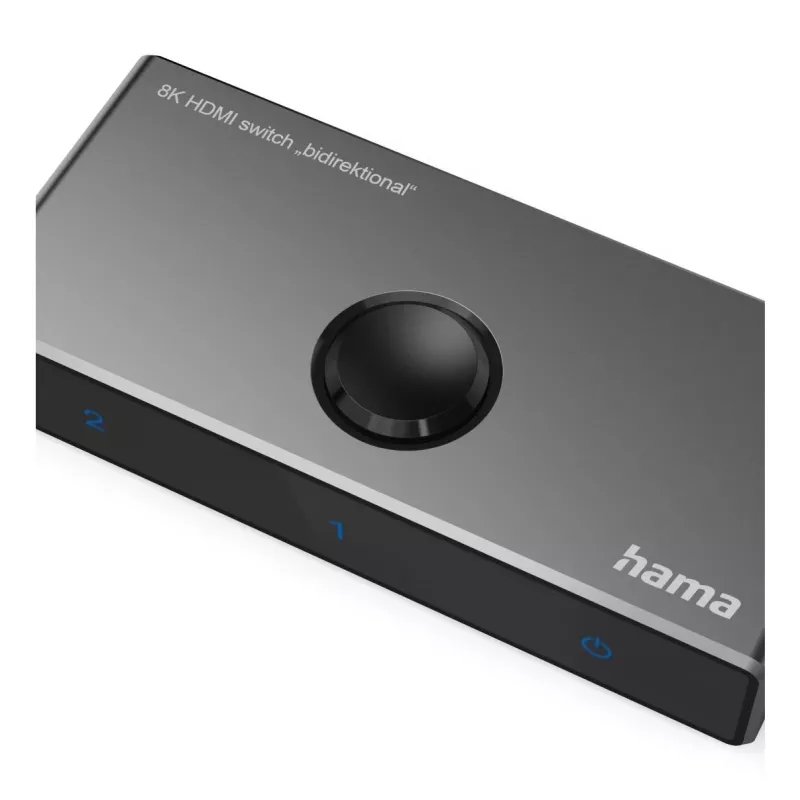 HAMA 8K HDMI przełącznik dwukierunkowy — 1 We 2 Wy / 2 We 1 Wy, model 00205324