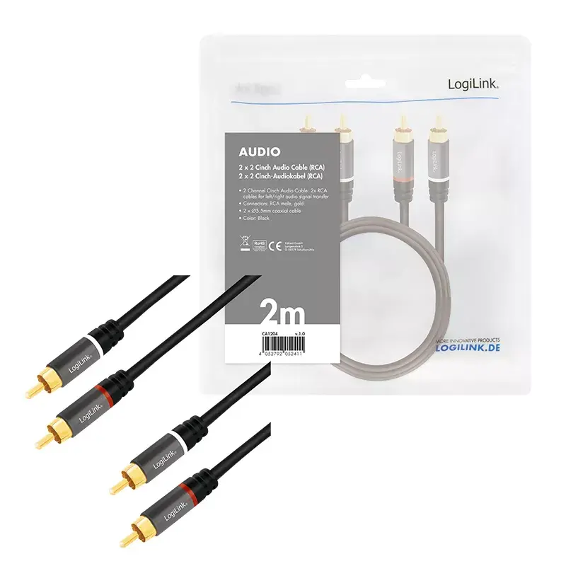 Kabel audio 2 m LogiLink CA1204