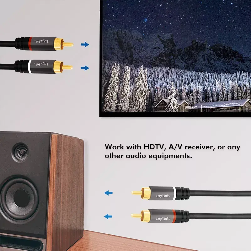 Kabel audio 2 m LogiLink CA1204
